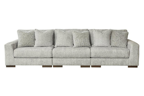 Regent Park Pewter 3-Piece Modular Sofa by Ashley at Eve Furniture