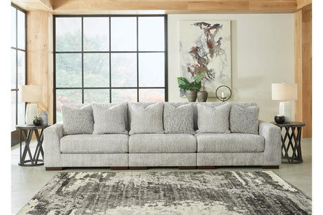 Regent Park Pewter 3-Piece Modular Sofa by Ashley at Eve Furniture