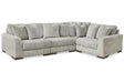 Regent Park Pewter 4-Piece Sectional by Ashley at Eve Furniture