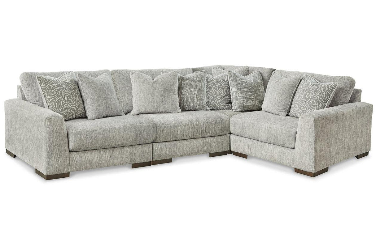 Regent Park Pewter 4-Piece Sectional by Ashley at Eve Furniture
