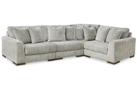 Regent Park Pewter 4-Piece Sectional by Ashley at Eve Furniture