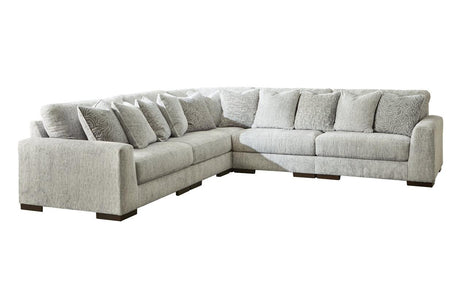 Regent Park Pewter 5-Piece Sectional by Ashley at Eve Furniture