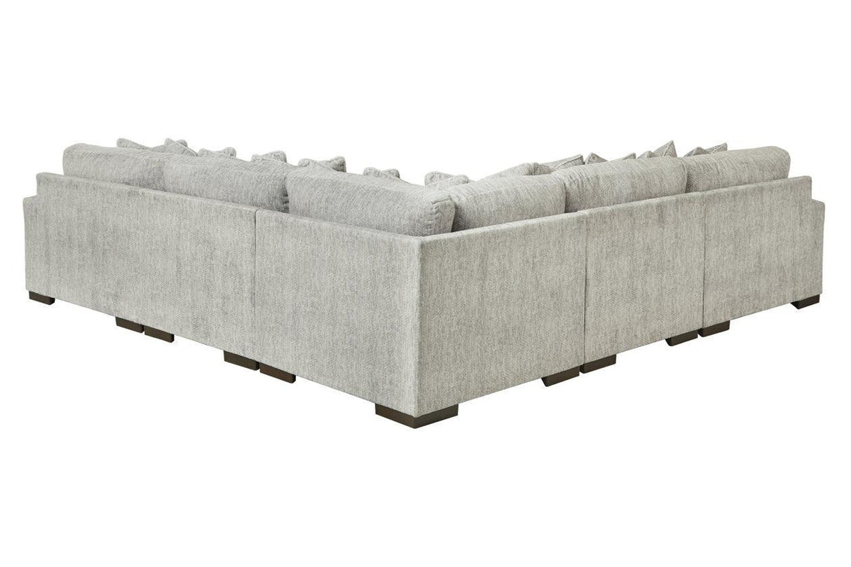 Regent Park Pewter 5-Piece Sectional by Ashley at Eve Furniture