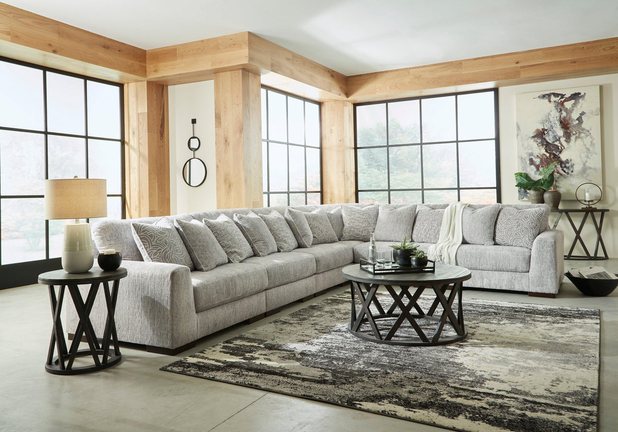 Regent Park Pewter 6-Piece Sectional by Ashley at Eve Furniture