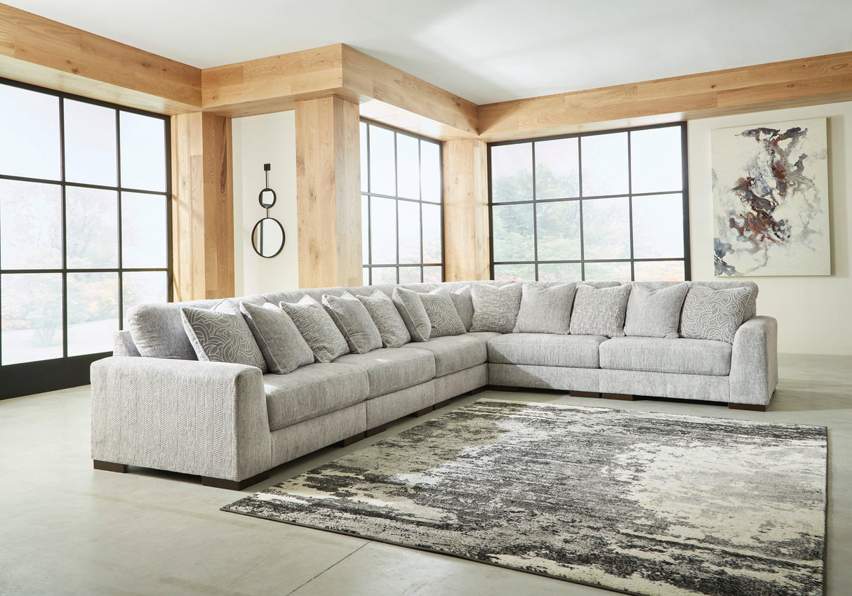 Regent Park Pewter 6-Piece Sectional by Ashley at Eve Furniture
