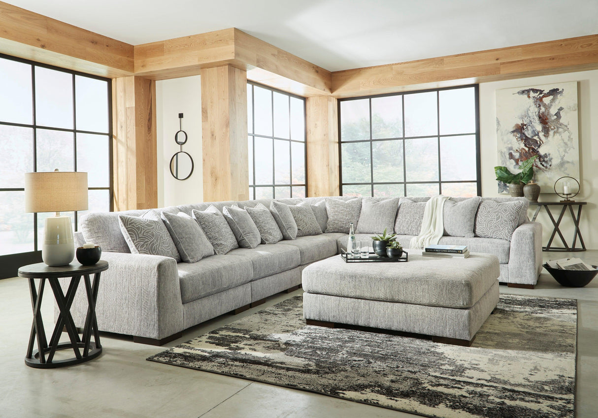 Regent Park Pewter 6-Piece Sectional by Ashley at Eve Furniture