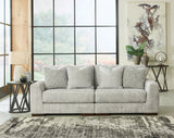 Regent Park Pewter Sofa and Loveseat by Ashley at Eve Furniture