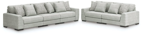 Regent Park Pewter Sofa and Loveseat by Ashley at Eve Furniture