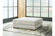 Regent Park Pewter Oversized Accent Ottoman by Ashley at Eve Furniture