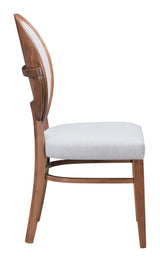Regents Walnut & Light Gray Dining Chair (Set of 2) by Zuomod at Eve Furniture