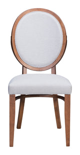 Regents Walnut & Light Gray Dining Chair (Set of 2) by Zuomod at Eve Furniture