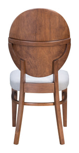 Regents Walnut & Light Gray Dining Chair (Set of 2) by Zuomod at Eve Furniture