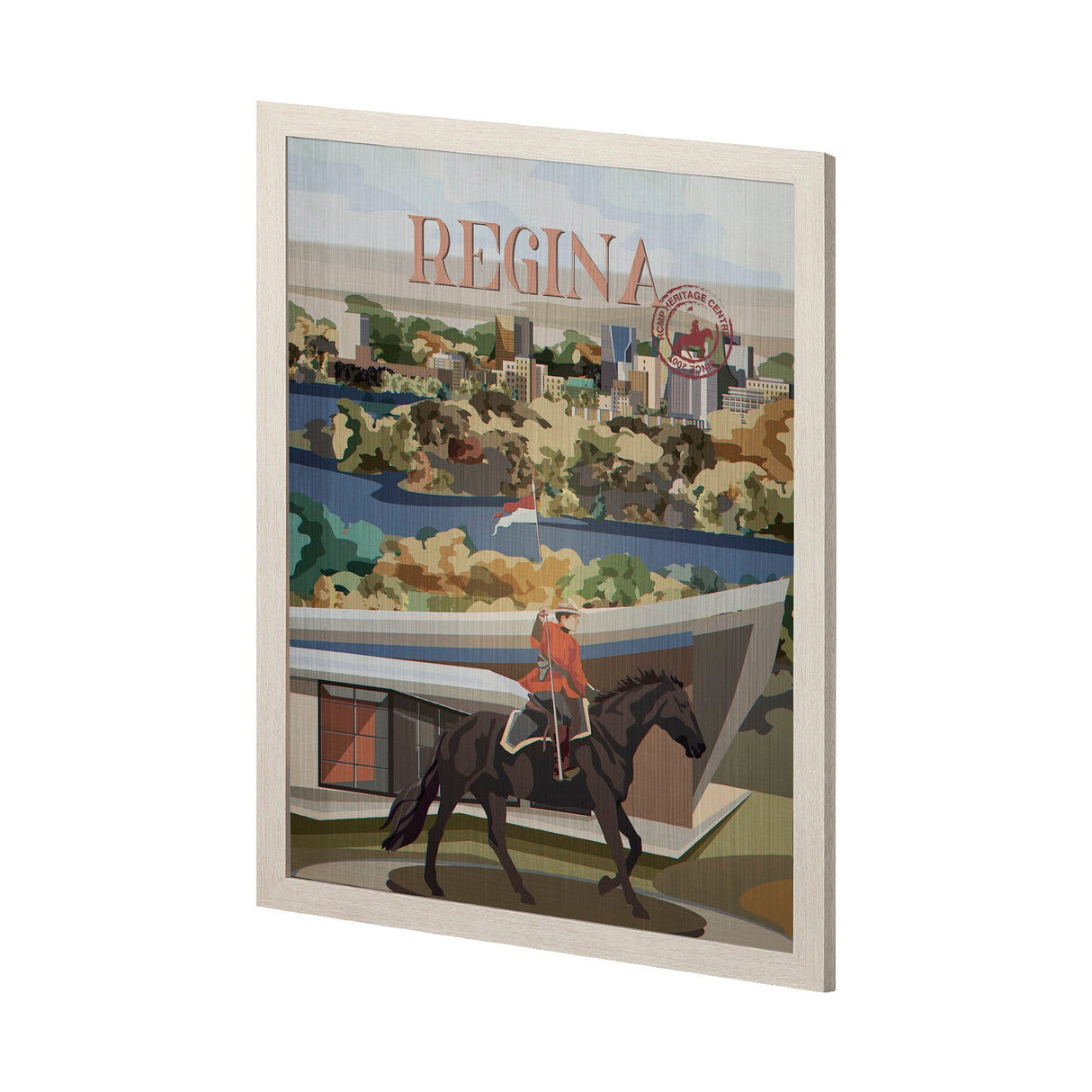 Regina Go Canada (L) by Mercana Studio a Hand Embellished Decograph Framed Art Print by Mercana at Eve Furniture