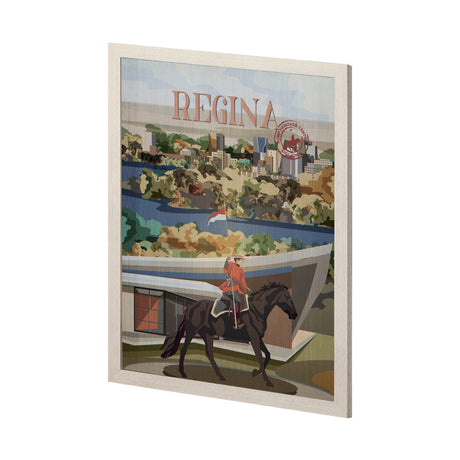 Regina Go Canada (L) by Mercana Studio a Hand Embellished Decograph Framed Art Print by Mercana at Eve Furniture