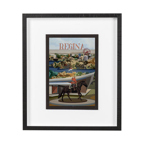 Regina Go Canada (M) by Mercana Studio a Framed Art Print Matted under Glass by Mercana at Eve Furniture
