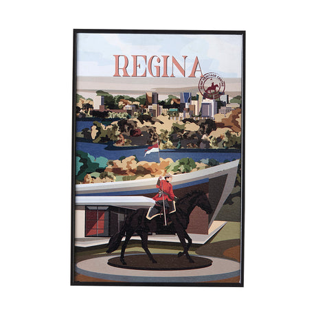 Regina Go Canada (SM) by Mercana Studio a Hand Embellished Decograph Framed Art Print by Mercana at Eve Furniture
