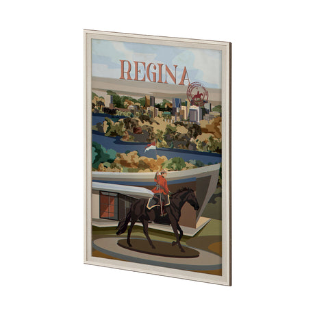 Regina Go Canada (XL) by Mercana Studio a Hand Embellished Decograph Framed Art Print under Glass by Mercana at Eve Furniture