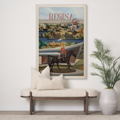 Regina Go Canada (XL) by Mercana Studio a Hand Embellished Decograph Framed Art Print under Glass by Mercana at Eve Furniture
