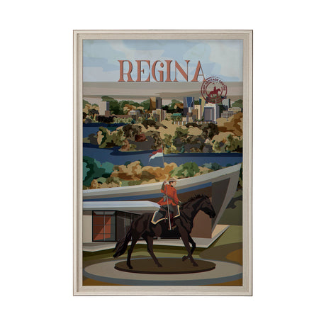 Regina Go Canada (XL) by Mercana Studio a Hand Embellished Decograph Framed Art Print under Glass by Mercana at Eve Furniture