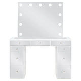 Regina White 3-piece Makeup Vanity Table Set Hollywood Lighting Mirror by Coaster at Eve Furniture