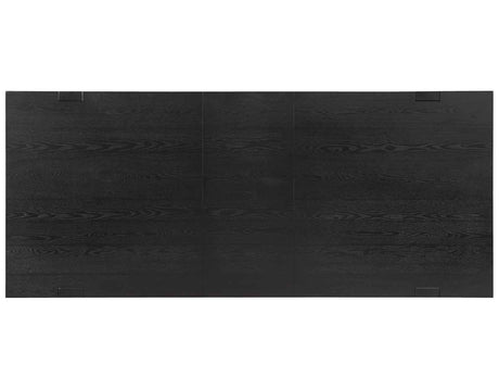 Reid 77-95″ Dining Table with 18″ Leaf, Black Finish by Steve Silver at Eve Furniture