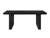 Reid 77-95″ Dining Table with 18″ Leaf, Black Finish by Steve Silver at Eve Furniture