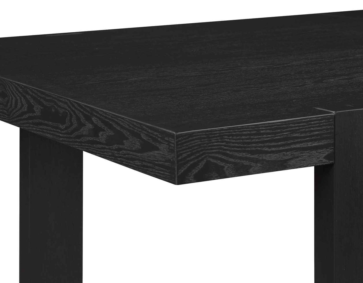 Reid 77-95″ Dining Table with 18″ Leaf, Black Finish by Steve Silver at Eve Furniture