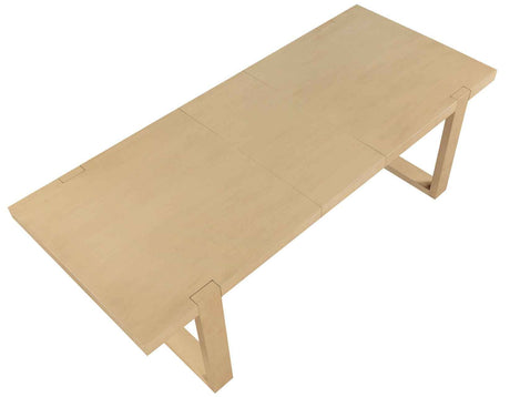 Reid 77-95″ Dining Table with 18″ Leaf, Sand Finish by Steve Silver at Eve Furniture