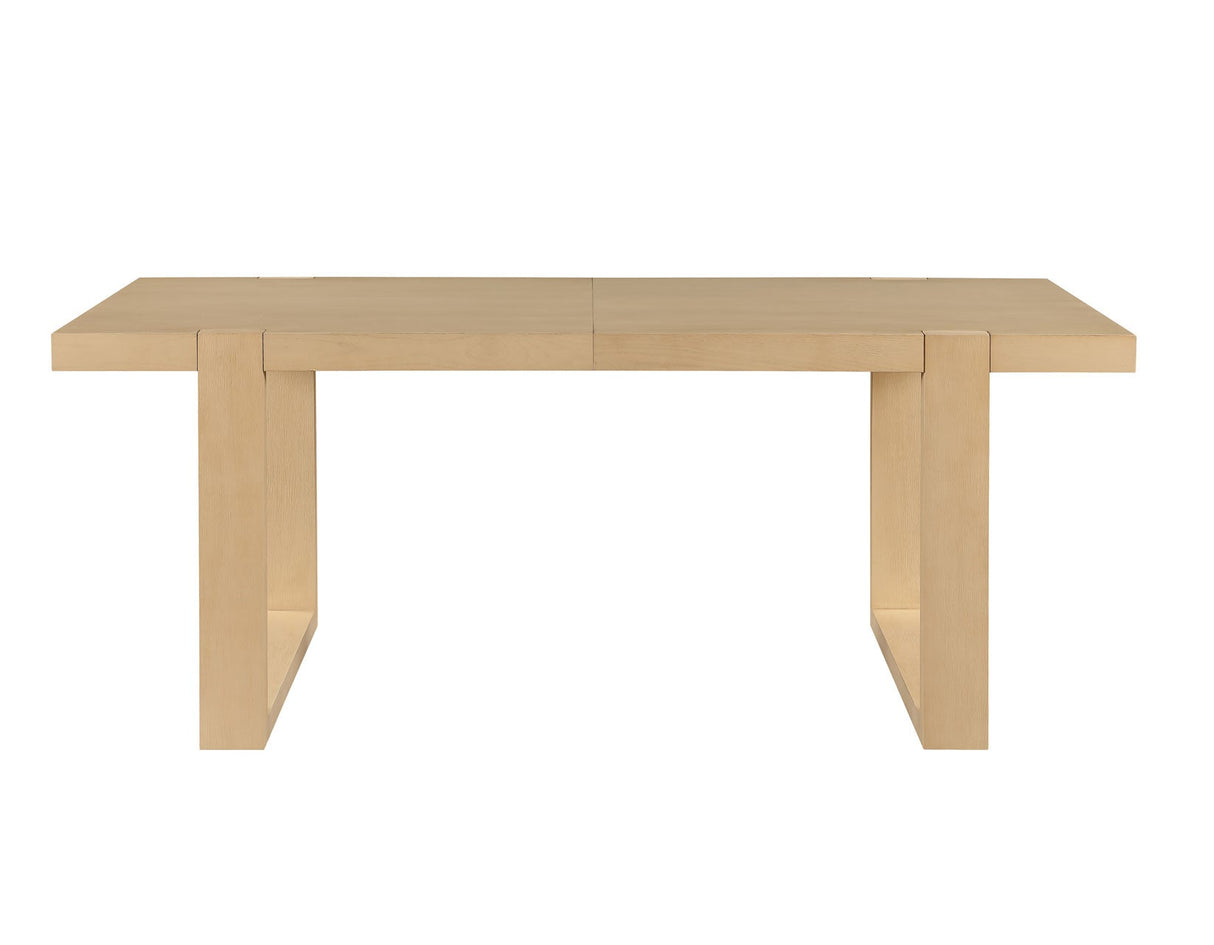 Reid 77-95″ Dining Table with 18″ Leaf, Sand Finish by Steve Silver at Eve Furniture
