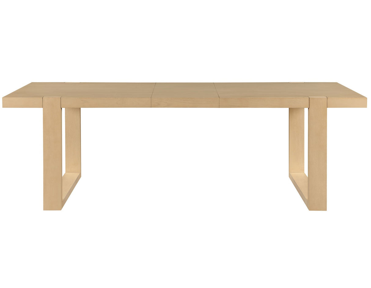 Reid 77-95″ Dining Table with 18″ Leaf, Sand Finish by Steve Silver at Eve Furniture