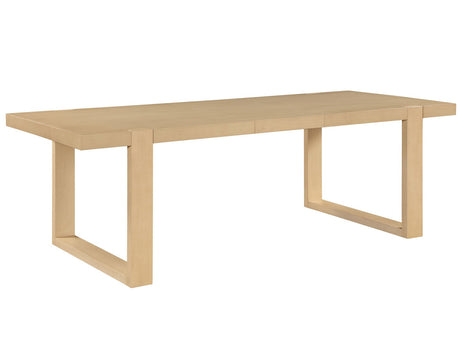Reid 77-95″ Dining Table with 18″ Leaf, Sand Finish by Steve Silver at Eve Furniture
