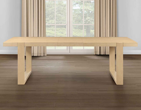 Reid 77-95″ Dining Table with 18″ Leaf, Sand Finish by Steve Silver at Eve Furniture