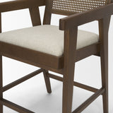 Reid Backless 38in Seat Counter Stool | Brown Wood w/ Cane Back by Mercana at Eve Furniture