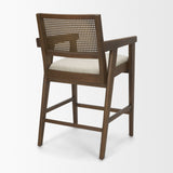Reid Backless 38in Seat Counter Stool | Brown Wood w/ Cane Back by Mercana at Eve Furniture