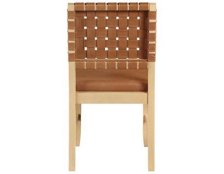 Reid Camel Vegan Leather Side Chair, Sand Finish, Set of 2 by Steve Silver at Eve Furniture