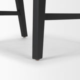 Reid Framed Black Cane Black Leather Dining Chair by Mercana at Eve Furniture
