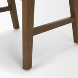 Reid Framed Brown Cane Cream Fabric Dining Chair, Set of 2 by Mercana at Eve Furniture