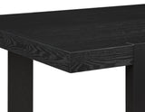 Reid Saddle Brown Vegan Leather 5-Piece Dining Set, Black Finish by Steve Silver at Eve Furniture