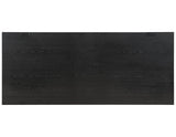 Reid Saddle Brown Vegan Leather 5-Piece Dining Set, Black Finish by Steve Silver at Eve Furniture