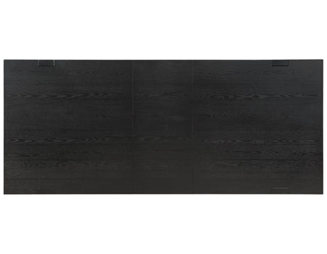 Reid Saddle Brown Vegan Leather 5-Piece Dining Set, Black Finish by Steve Silver at Eve Furniture