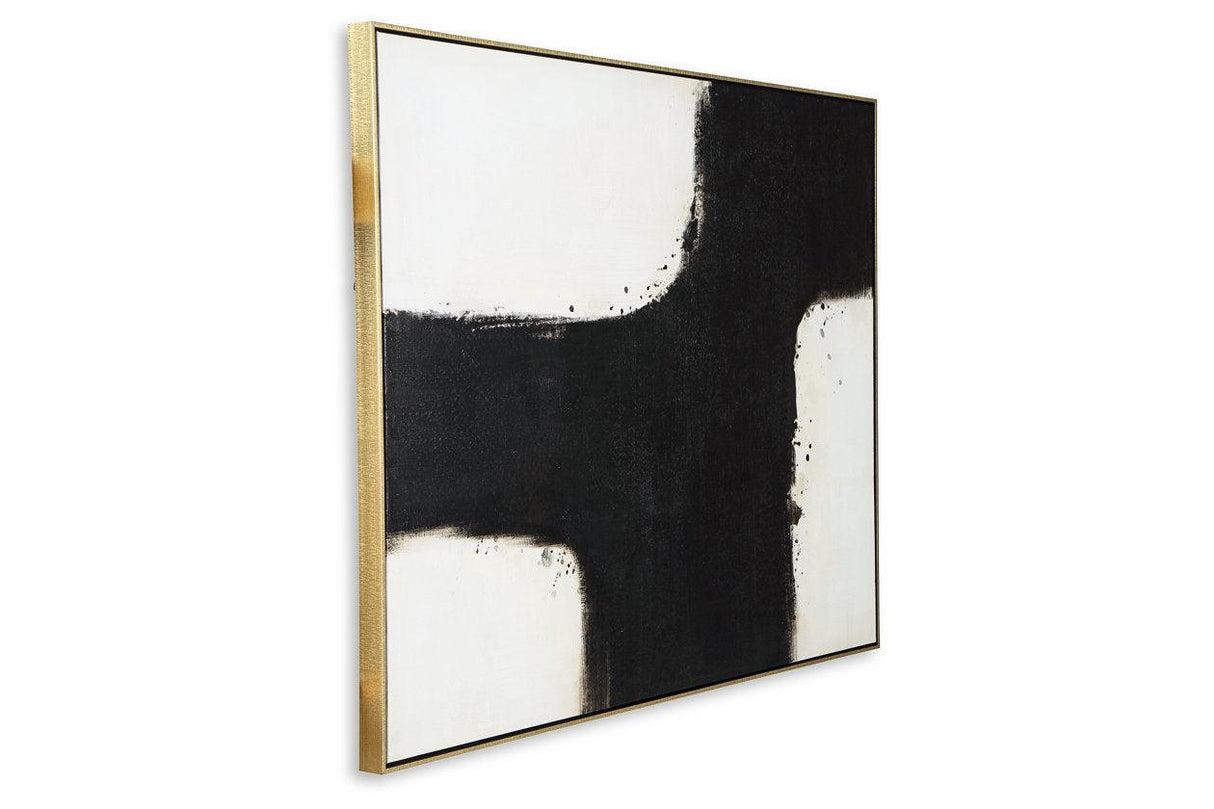 Reighlea Black/White Wall Art by Ashley at Eve Furniture