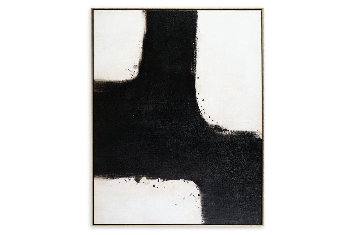 Reighlea Black/White Wall Art by Ashley at Eve Furniture