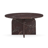 Reilly Marble Round Coffee Table - Merlot by Classic Home at Eve Furniture