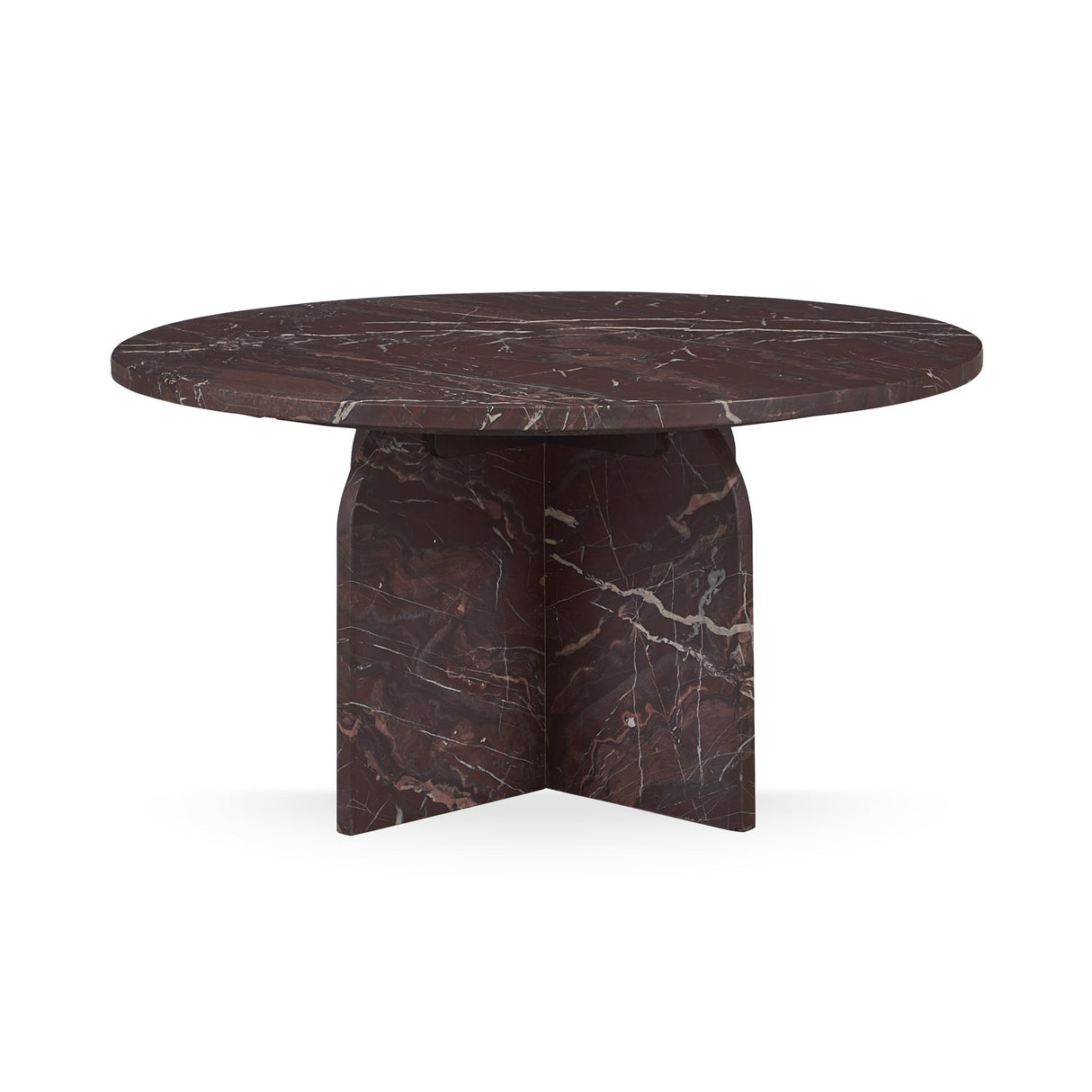 Reilly Marble Round Coffee Table - Merlot by Classic Home at Eve Furniture