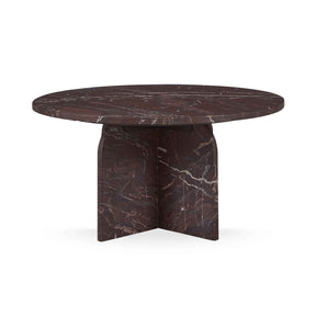 Reilly Marble Round Coffee Table - Merlot by Classic Home at Eve Furniture
