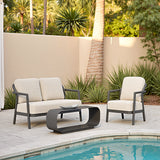 Rein Beige Outdoor Accent Chair by Zuomod at Eve Furniture