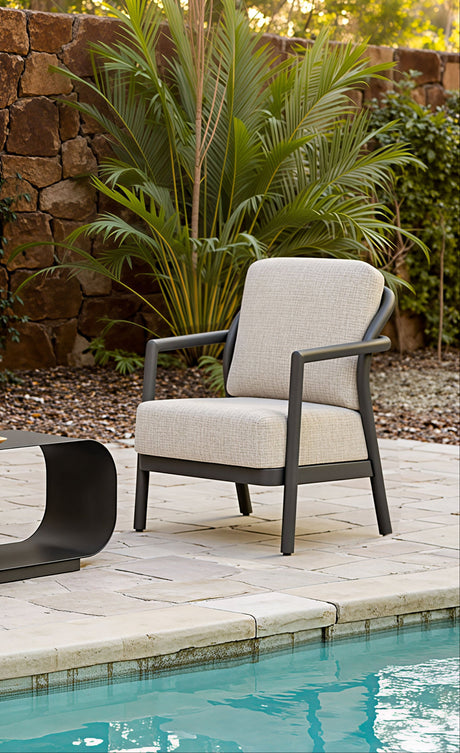 Rein Beige Outdoor Accent Chair by Zuomod at Eve Furniture