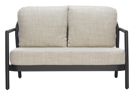 Rein Beige Outdoor Loveseat by Zuomod at Eve Furniture