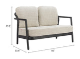 Rein Beige Outdoor Loveseat by Zuomod at Eve Furniture