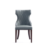 Reine Faux Leather Dining Chair in Pebble Grey (set of 4) by Manhattan Comfort at Eve Furniture